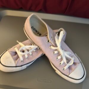 Converse Lilac Canvas Sneakers Classic Low-Top Style